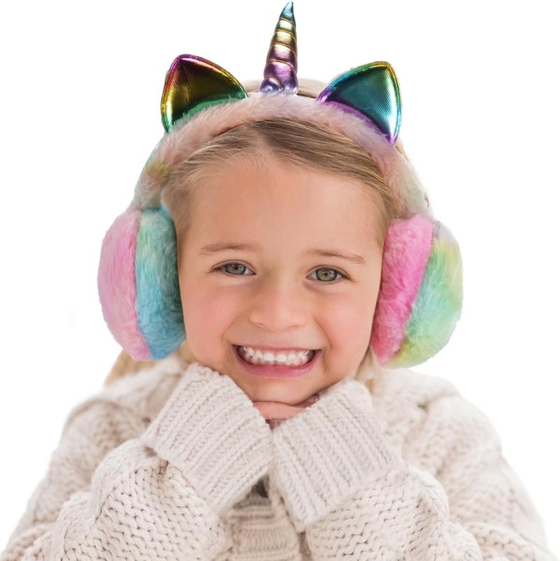 KEEPFLY Store Kids Girls Winter Earmuffs Warm Cute Plush Cat Ears Muffs Toddler Boys Ear Warmer Outdoor Ear Covers - Image 2